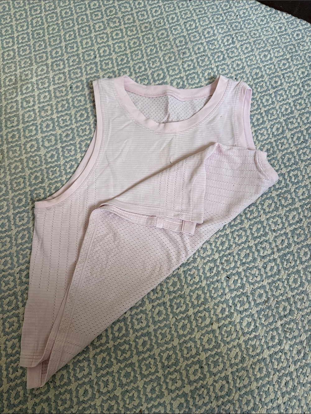 lululemon athletica Light Pink Perforated Tank Top